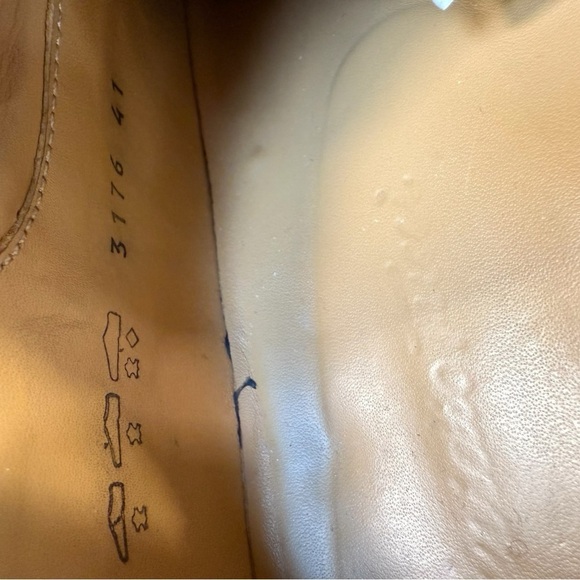 Emidio Tuicci Espana Brown Mens Brassy Gold Buckled Shoes Size Mens 41 - Picture 10 of 10